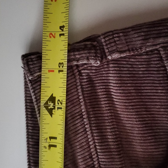 Anthropologie Pilcro Brown Cordoroy Flareleg Pants Size 24 Stretch Button Close - Picture 12 of 14